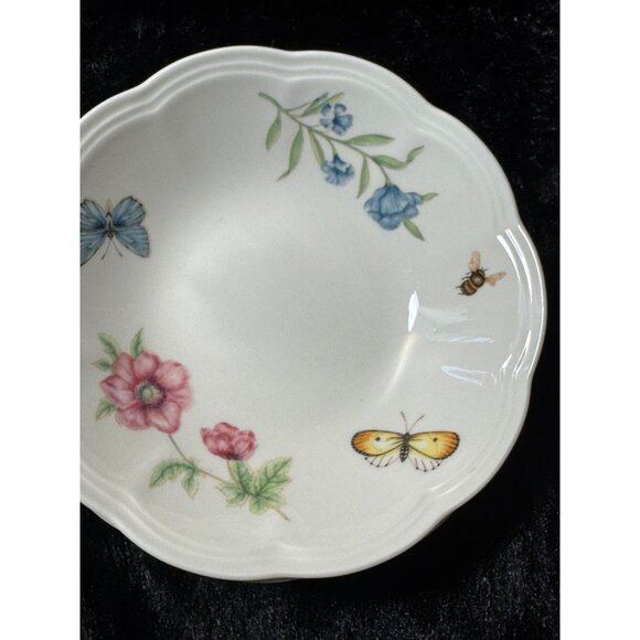 Lenox Butterfly Meadow Soup Fruit Scalloped Bowls Floral & Butterfly Set… - Picture 3 of 7
